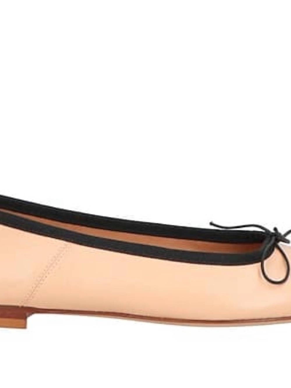 Mansur Gavriel Beige Ballet Flat with Black Trim